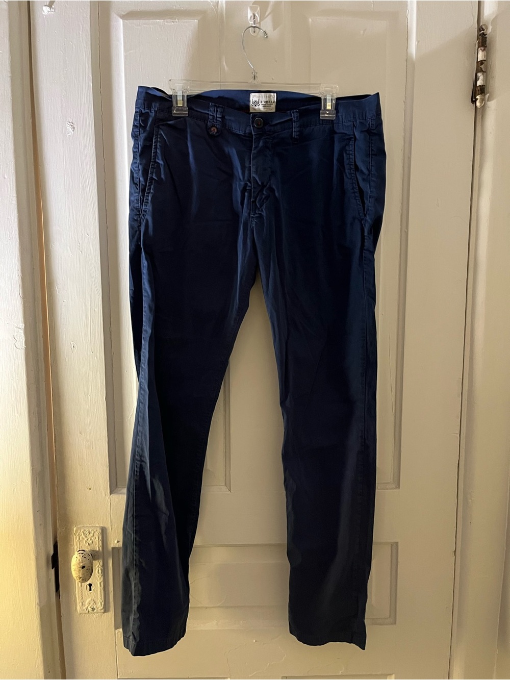 Men's Navy Stretch Chino Pants